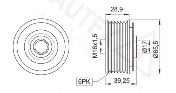 AUTEX 654444 Alternator Freewheel Clutch